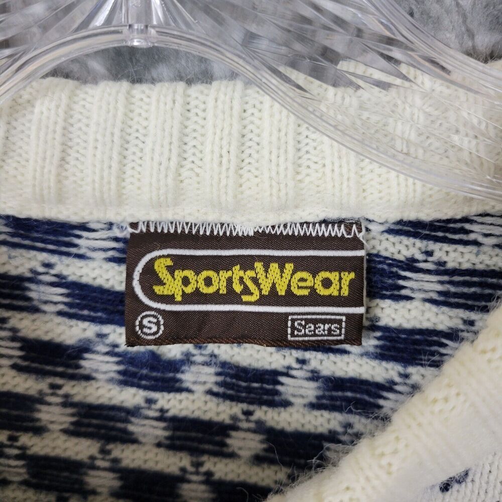 Vintage Sears Sweater Women’s Small White Sportswear Winter Made In The USA - Picture 2 of 13